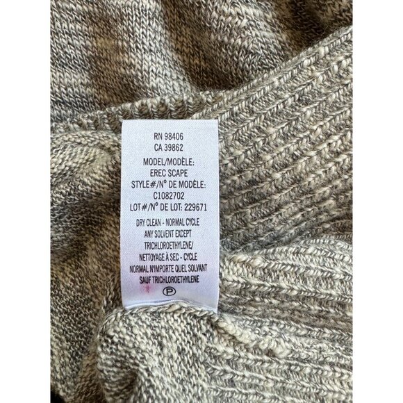 Theory Riland Wool Silk Blend Sweater Tan Grey Womens Size Large - Picture 5 of 6